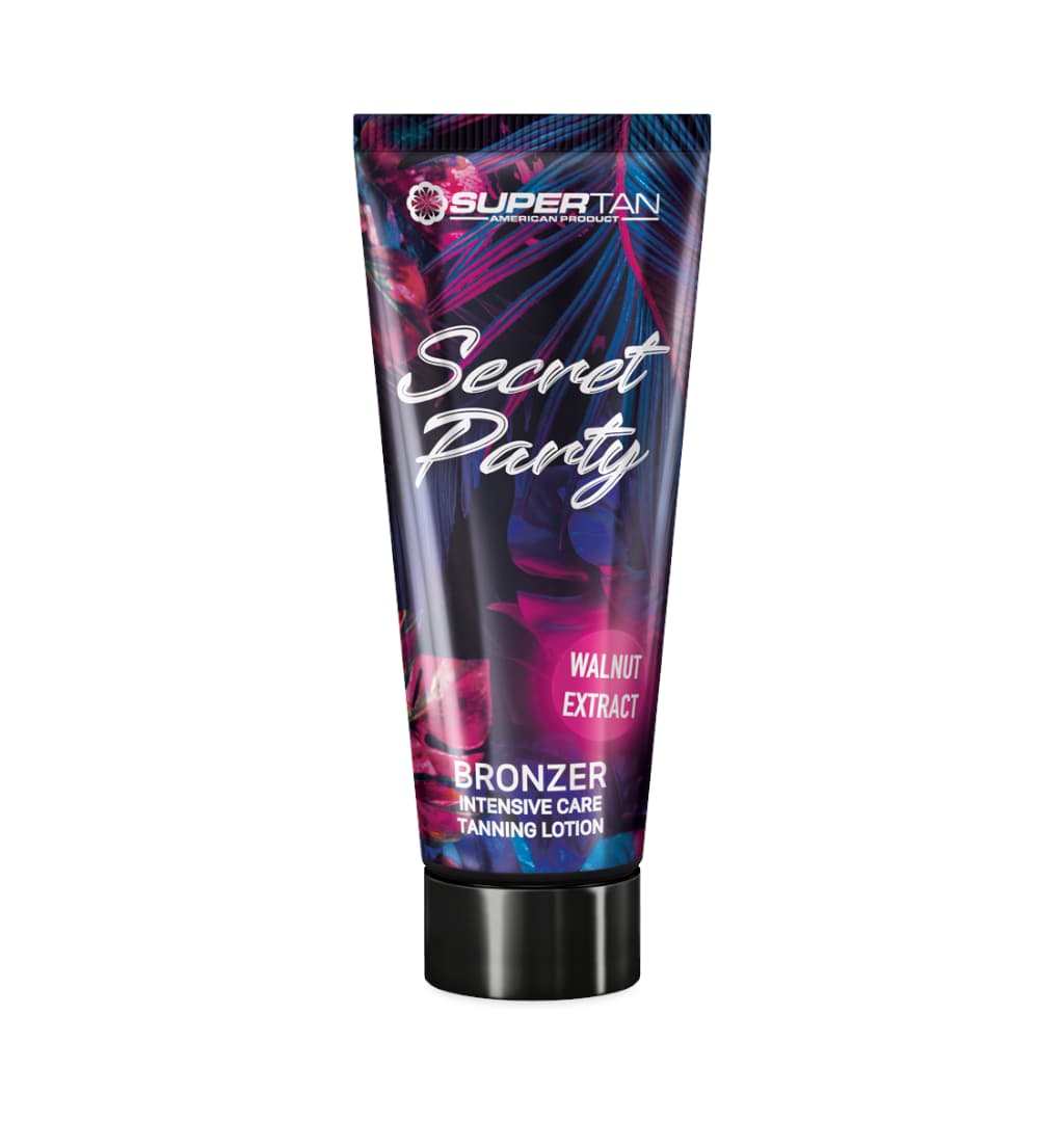 Supertan California SECRET PARTY BRONZER – Accelerator de bronzare cu extract de nucă și bronzant activ